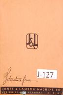Jones & Lamson-Jones Lamson 8\"x48\" Thread Grinding Machine Operators Instruction Manual Yr.1938-8\" x 48\"-01
